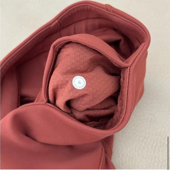 Lululemon Everlux Mesh High Rise Leggings 25" Tight Dark Terracotta Brown Size 4 - Picture 9 of 9